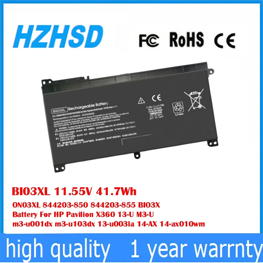 BI03XL 11,55V 41,7Wh ON03XL 844203 -850 844203 -855 BIO3X Batería Para HP Pavilion X360 13-U M3-U m3-u001dx m3-u103dx 13-u003la
