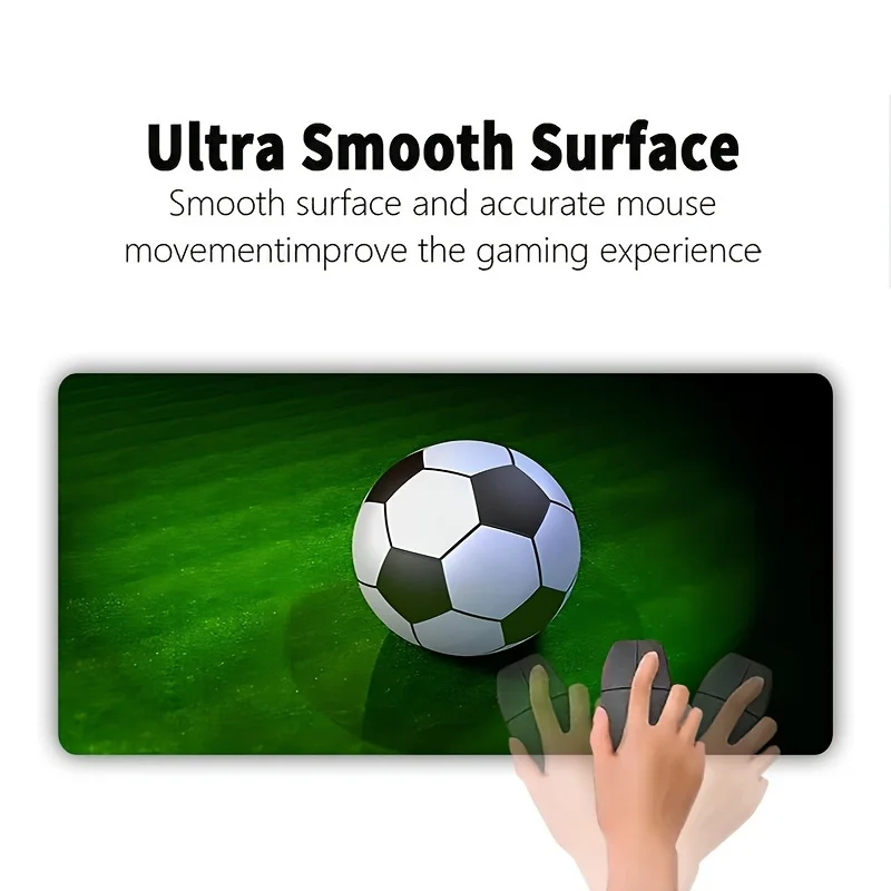 Alfombrilla de ratón de fútbol, Base de goma de gran tamaño, antideslizante, accesorios de escritorio para PC, alfombrilla de ratón para oficinas y jugadores, alfombrillas para teclado, alfombrilla decorativa - imagen 4