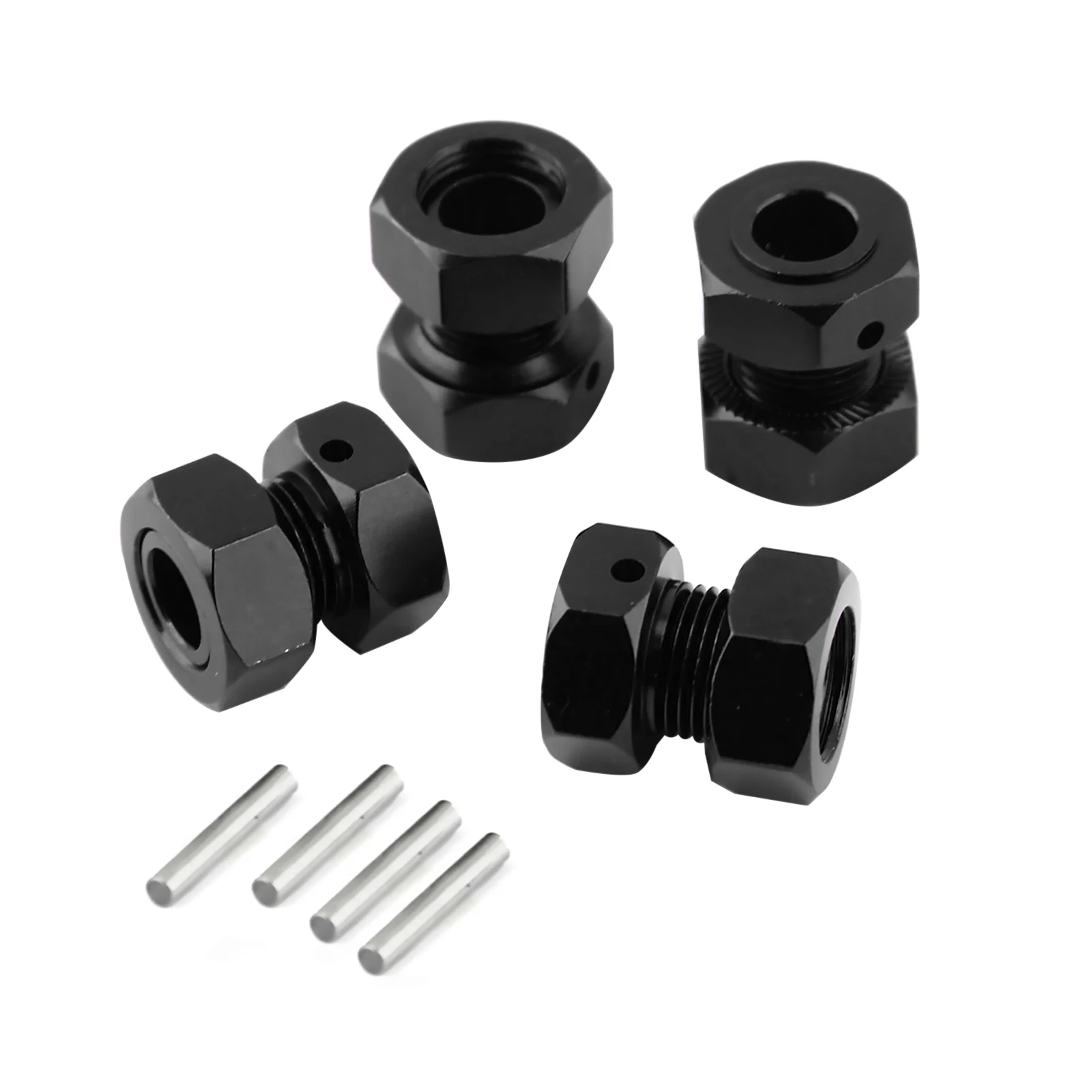 4 Uds. De bujes de rueda de Metal de 17mm, unión Hexagonal, tuerca antiaflojamiento, piezas de mejora para Arrma 1/8 6S KRATON OUTCAST RC, accesorio para coche