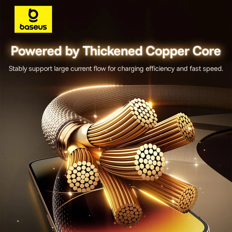 Cable Baseus USB C de 20W para iPhone 14, 13, 12 Pro Max Plus, Cable de carga rápida con pantalla Digital para iPad Pro Mini Cable de datos - imagen 5