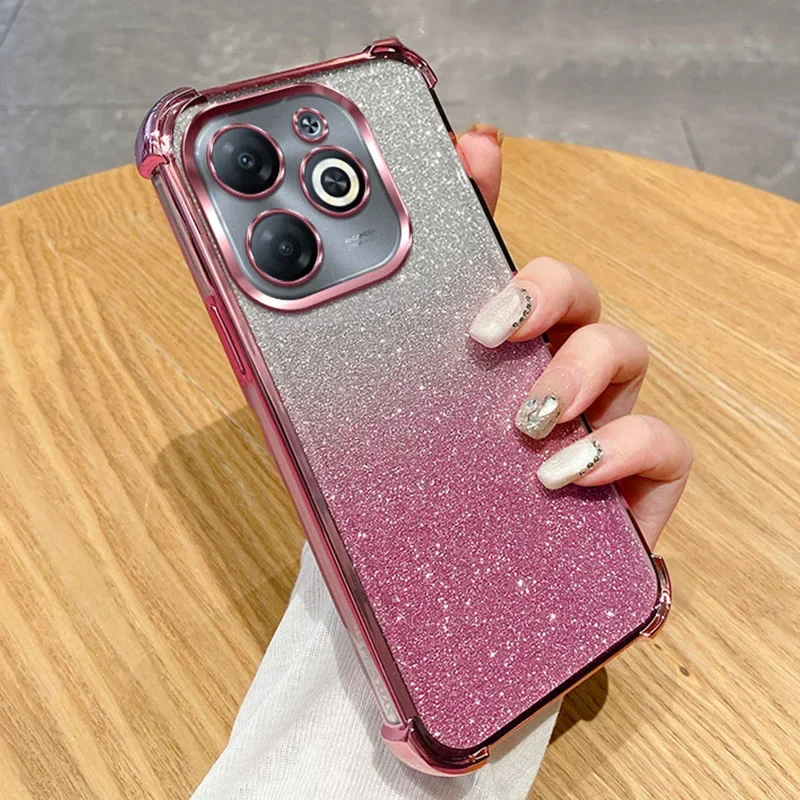 Funda de silicona chapada con purpurina brillante de lujo para Funda Xiaomi Redmi 15 15C 4G 5G Redmi Note 15 Pro Plus Pro + Funda suave a prueba de golpes - imagen 2