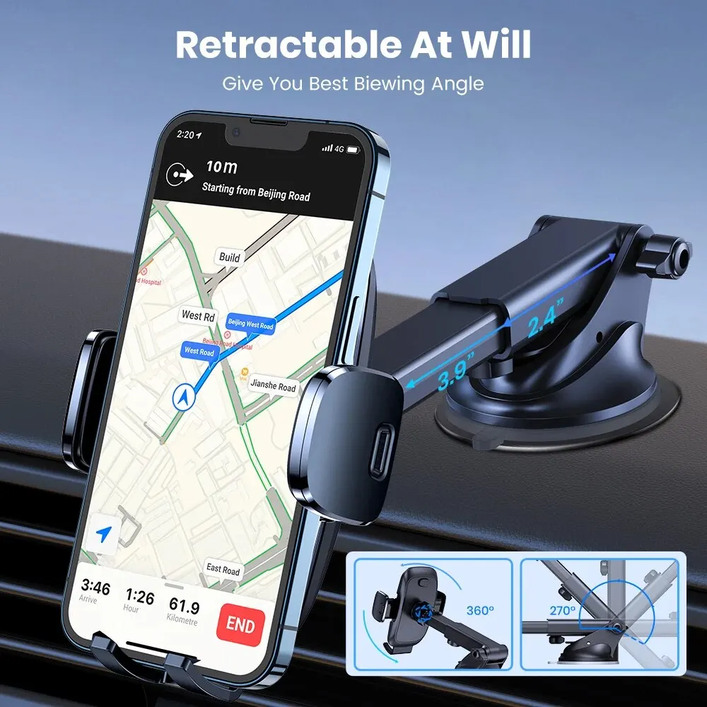 TOPK-Soporte de teléfono móvil para coche, accesorio Universal para salpicadero de parabrisas, manos libres, para iPhone y Smartphone - imagen 5