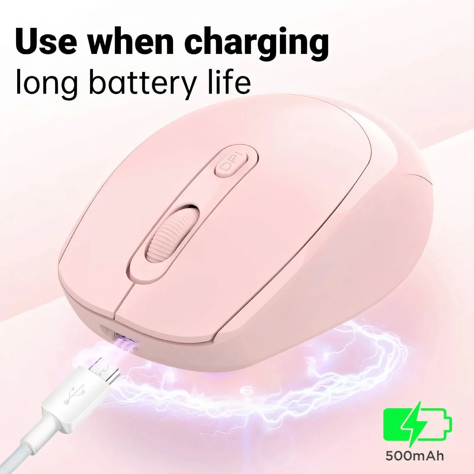 Ratón inalámbrico recargable para Gamer, modos duales, compatible con Bluetooth, 2,4G, USB, silencioso, para portátil, tableta, Macbook Mause - imagen 5