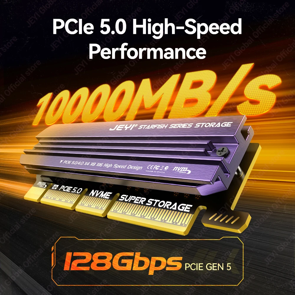 JEYI Adaptador M.2 NVMe a PCIe con Disipador de Aluminio - imagen 2