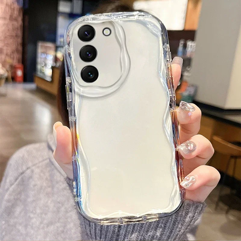 Funda clásica de onda transparente para Samsung Galaxy S25 S24 S23 S22 S21 Ultra Plus S20 FE A73 A72 A71 A56 A55 A54 5G A52 A51 4G - imagen 5