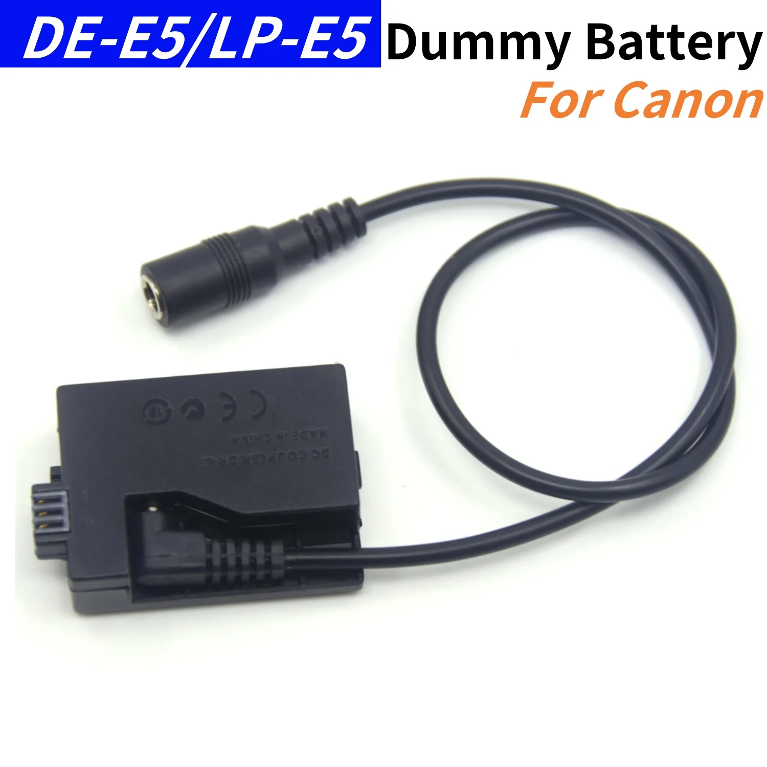 Cable de alimentación CA-PS700 + DR-E5, batería simulada para Canon EOS Rebel XSi XS 450D 500D 1000D Kiss F X2 X3 T1i, acoplador de CC para cámara