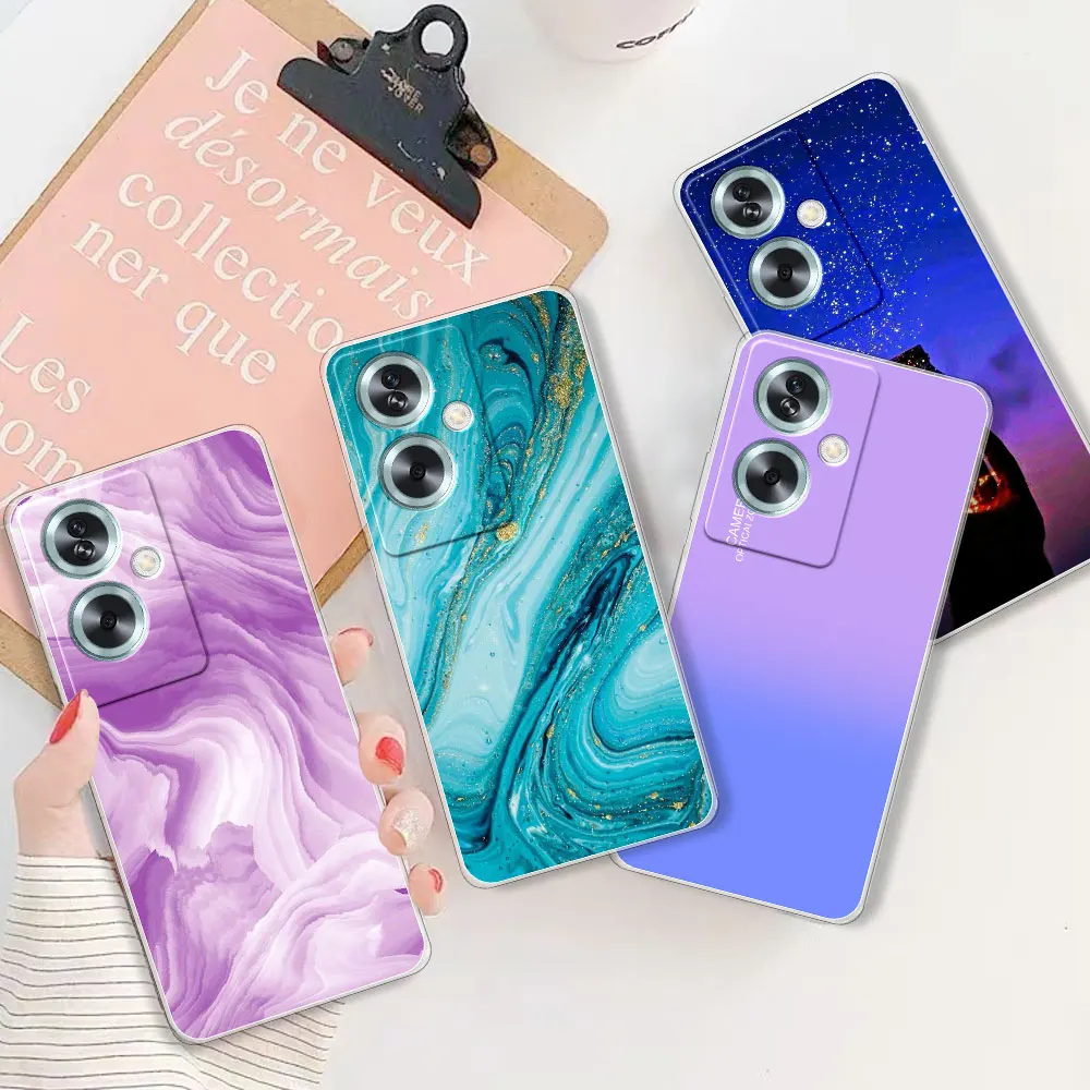Funda de teléfono transparente para Oppo A79, A78, A59, A77S, TPU, silicona suave, Funda protectora transparente para Oppo A77, A76, A74 - imagen 2