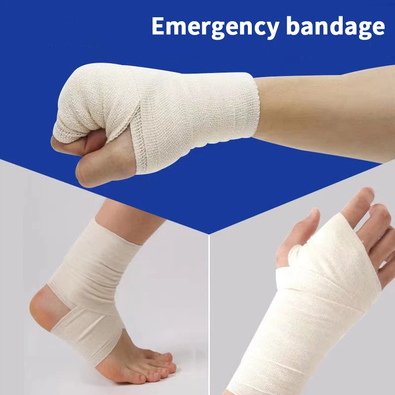 ✈ Vendaje elástico antiarrugas de LICRA de 7,5 cm x 4,5 m, vendaje de crepé elástico para el cuidado de heridas de emergencia médica para deportes al aire libre, esguince herido - imagen 3