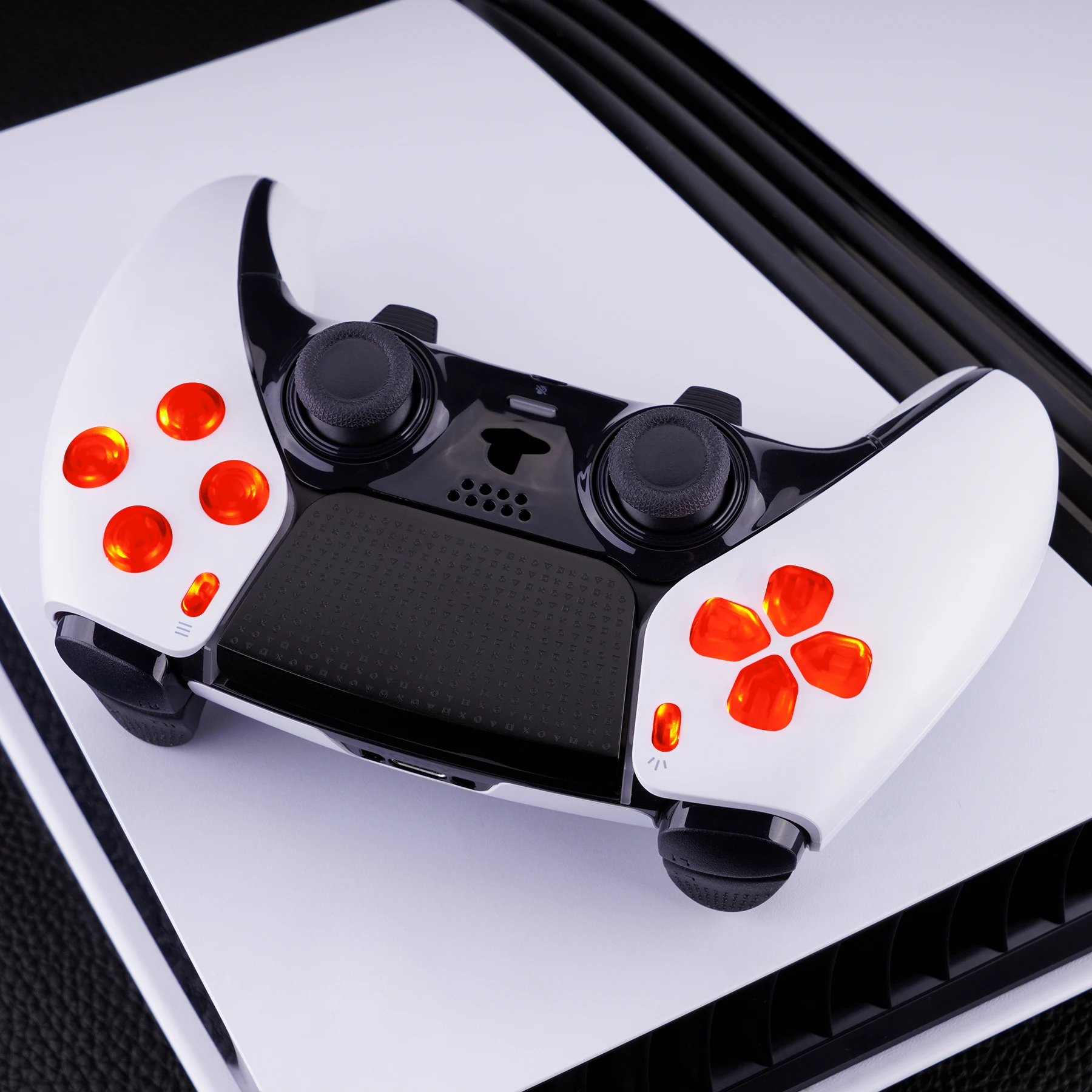 eXtremeRate Multicolor RGB Luminado D-pad Acción Crea opción Botones faciales para el hogar Kit LED D&F para controlador ps5 Edge - imagen 5
