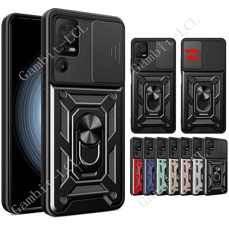 Cubierta completa de Metal a prueba de golpes para teléfono, carcasa anticaída, protección de lente tipo ventana de empuje, soporte trasero, para TCL 40 SE 40 XL T610K - imagen 2