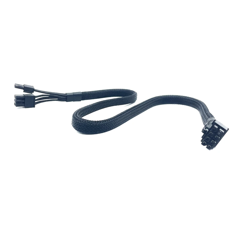Cable de alimentación PCIe único de 8 pines 6 + 2 pines GPU para Corsair TX850M, TX750M, TX650M, TX550M tipo 3 alimentación Modular, red con funda 18AWG 60 CM - imagen 4