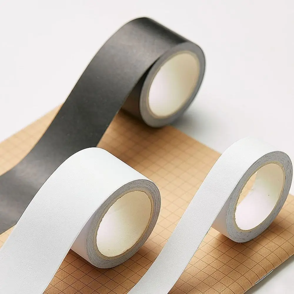 Solid Color Paper Tape DIY Black And White Tape Decorative Tapes Masking Tape Wrapping Paper Stickers - imagen 3