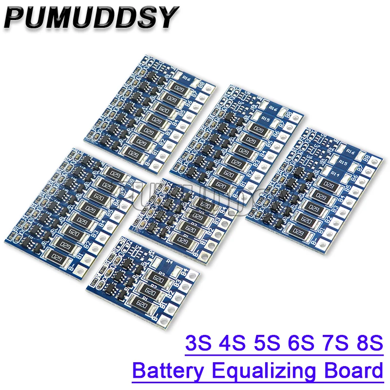 Placa de protección de cargador de batería de litio 3S 4S 6S 7S 8S BMS 18650, equilibrador de Banco de energía Li-ion Lipo PCB, ecualizador de carga