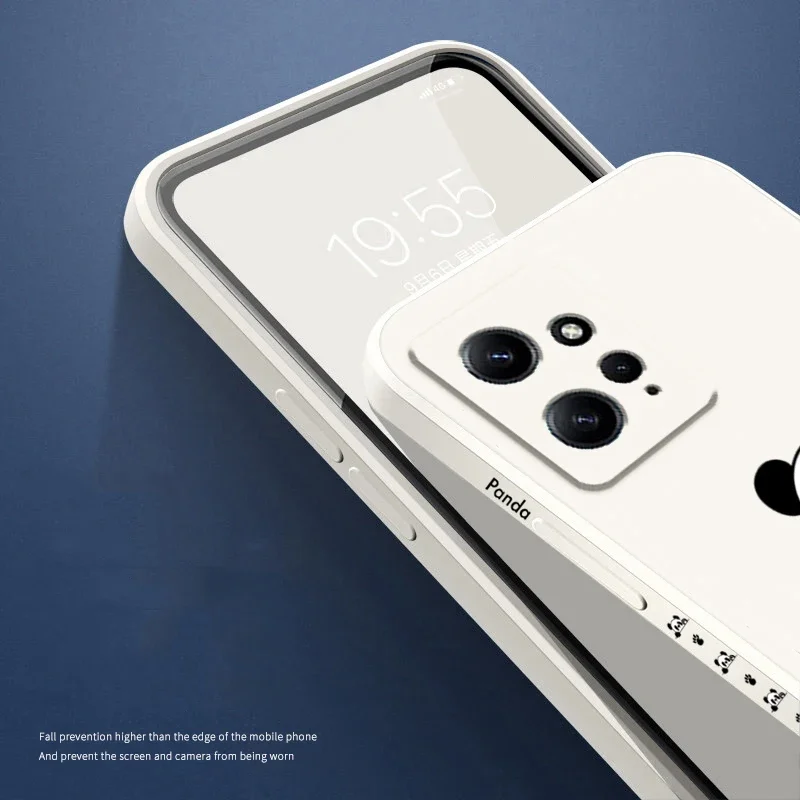 Funda de teléfono cuadrada de silicona con etiqueta bonita de Panda para Xiaomi Redmi Note 13 12 Pro Plus 5G 13 12S 12 11S 11 10S 10 Redmi 12 4G - imagen 3