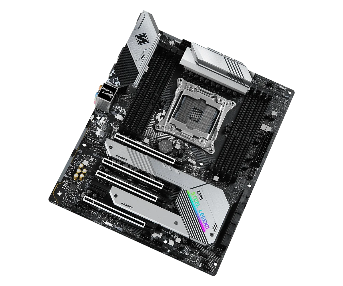 Placa base ASRock X299 X299 STEEL LEGEND LGA 2066 DDR4 256GB PCIe 3,0 i9-9960X i9-9920 i9-9820X i7-7800X 7900X Ultra M.2 ATX - imagen 3