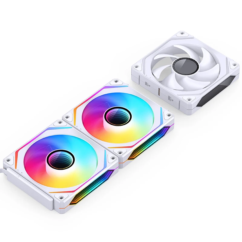 JONSBO ZL-120 3 en 1 ARGB ventilador con cubierta de PC 120mm 4PIN PWM Control de temperatura 3PIN ARGB ventilador de refrigeración de CPU - imagen 2