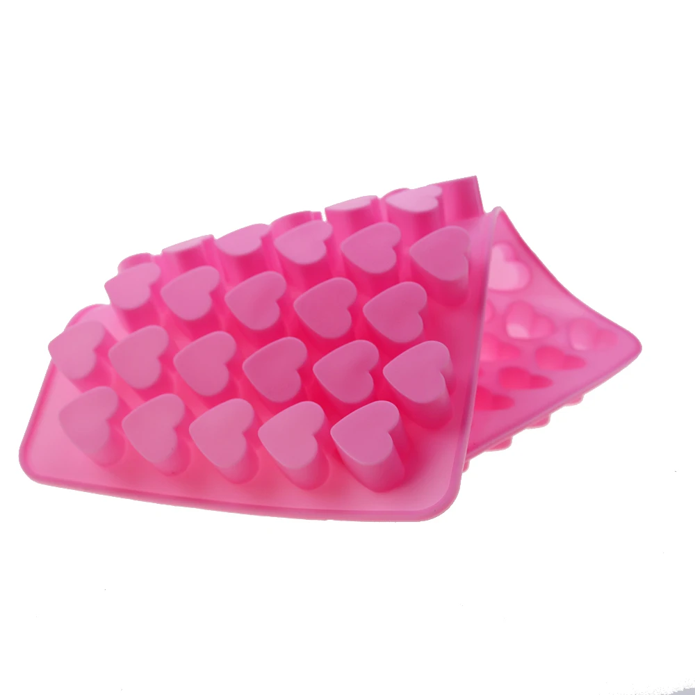 Molde de silicona suave para Chocolate con forma de corazón de amor, 55 agujeros, bandeja para cubitos de hielo, herramienta de cocina para hornear, fácil desmoldar, 1 ud. - imagen 3