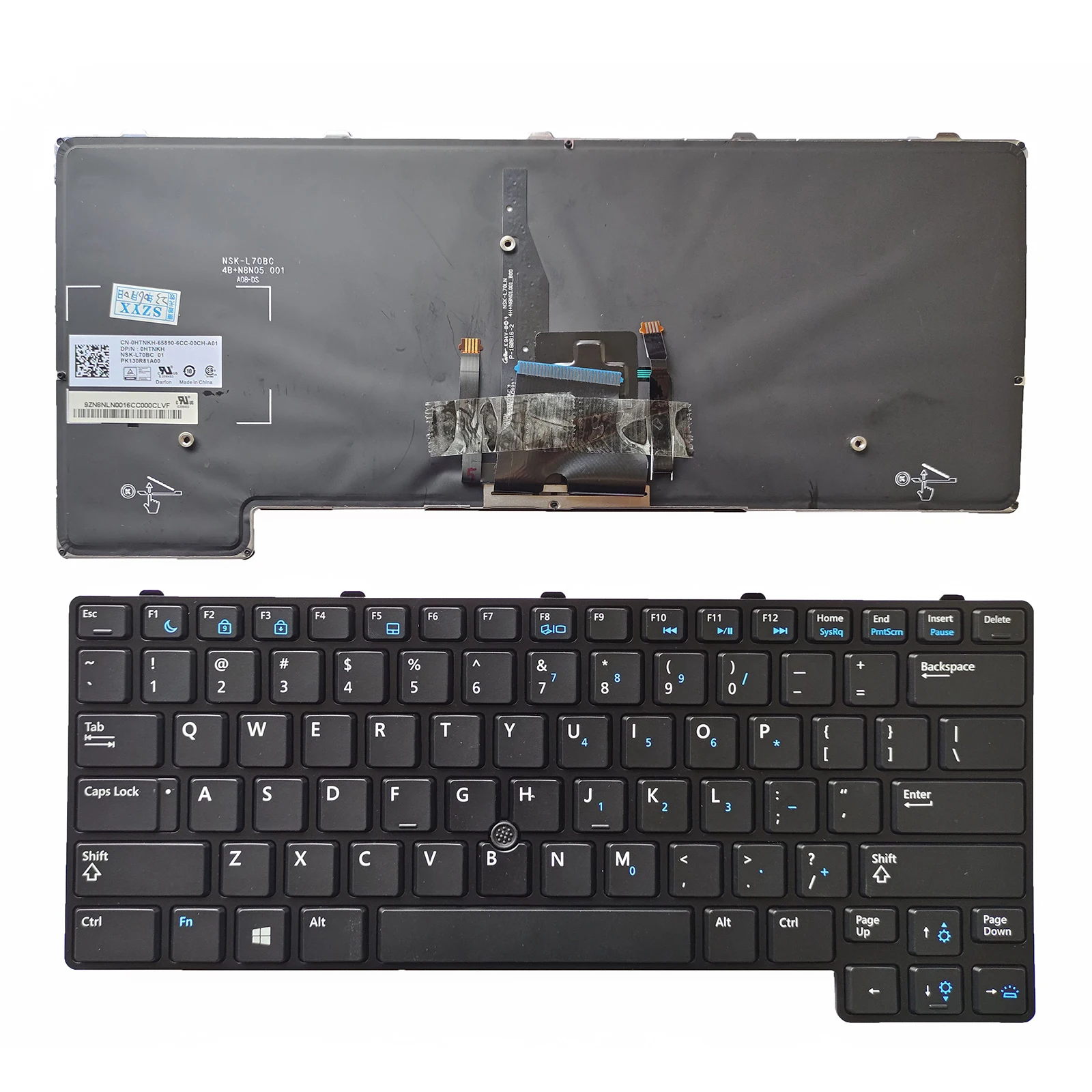 Teclado de ordenador portátil estándar de EE. UU. Con retroiluminación, negro, diseño de EE. UU. Para Dell E6430U E6430S 6530U 6430u-100TB