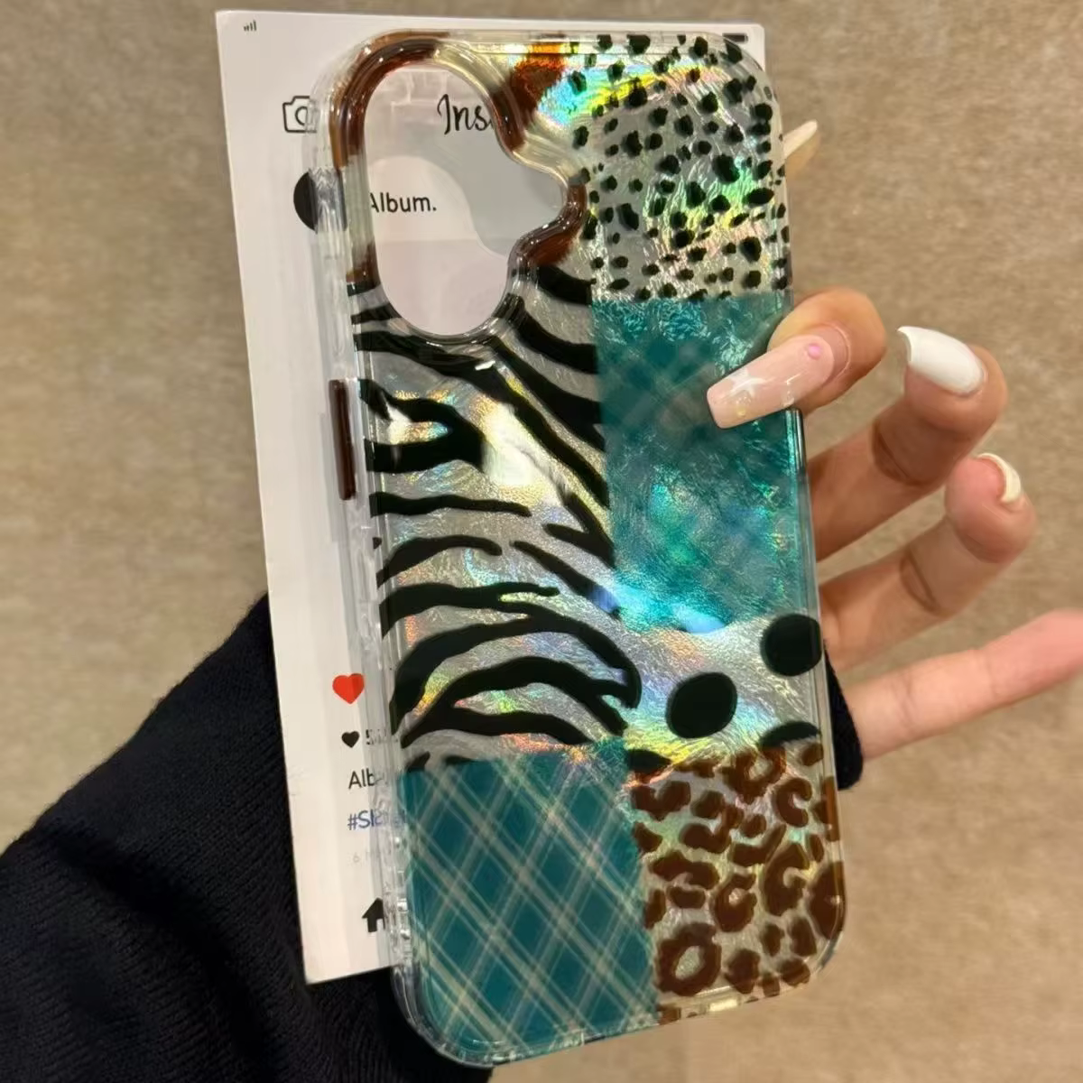 Funda para iPhone 17 Fundas iPhone 16 Pro Max Funda de teléfono suave con estampado de leopardo para iPhone 15 14 13 12 11 XS XR 7 8 Plus 16e