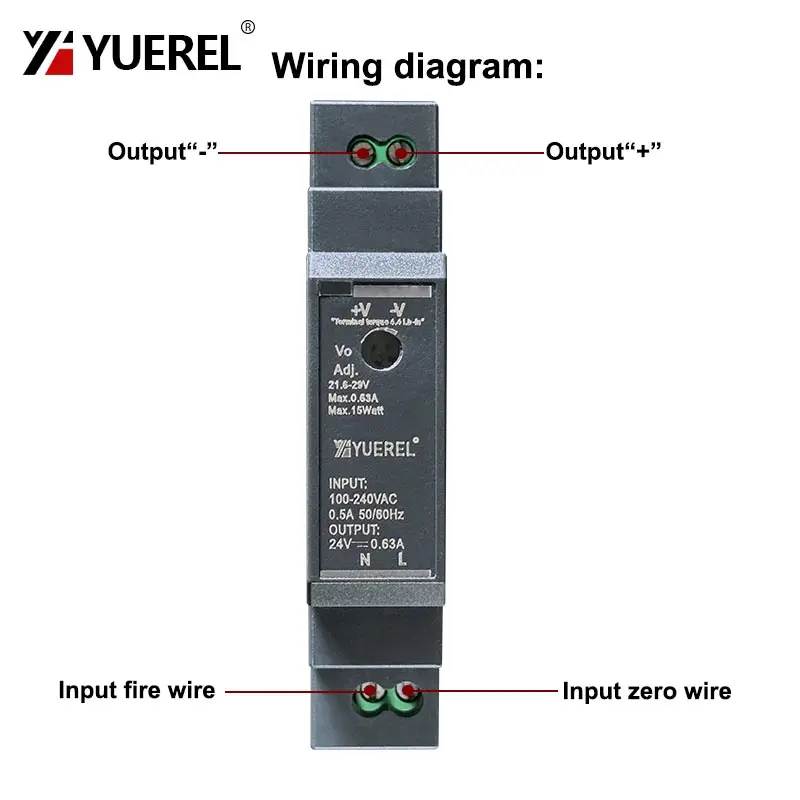 Transformador tipo carril de fuente de alimentación conmutada ultrafina HDR 15W 5V 12V 24V - imagen 3