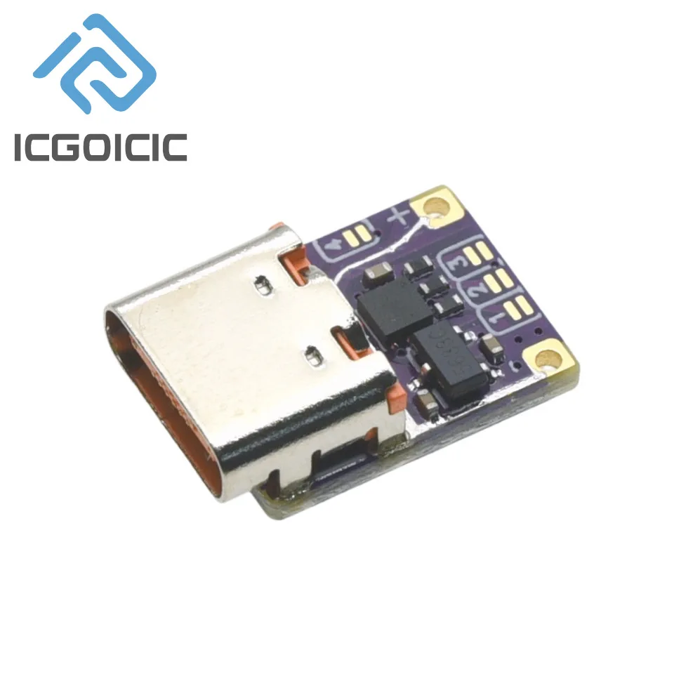 Módulo de carga rápida PD3.0 PD3.1 QC3.0, disparador de voltaje DC 5/9/12/15/20/28/36/48V, interfaz PD a DC tipo C - imagen 2