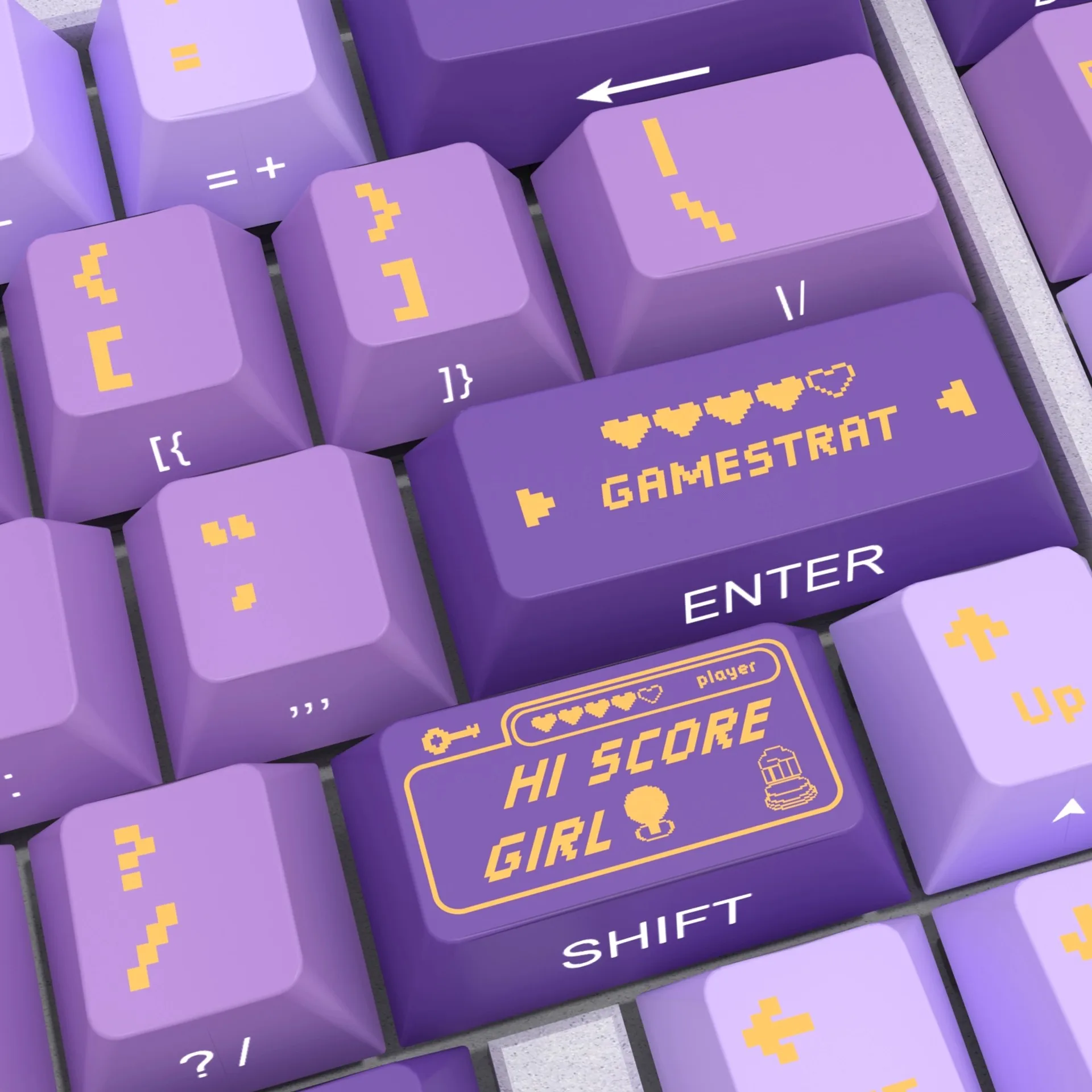 Juego de teclas con tema de chica de alto decotado, teclas de perfil de cereza grabadas lateralmente de Anime PBT, tapa de tecla personalizada para regalo de teclado mecánico - imagen 2