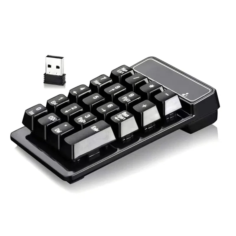 Nuevo teclado inalámbrico de 2,4 GHZ, Mini teclado numérico USB, 19 teclas, teclado numérico, receptor para contabilidad, portátil y PC - imagen 4