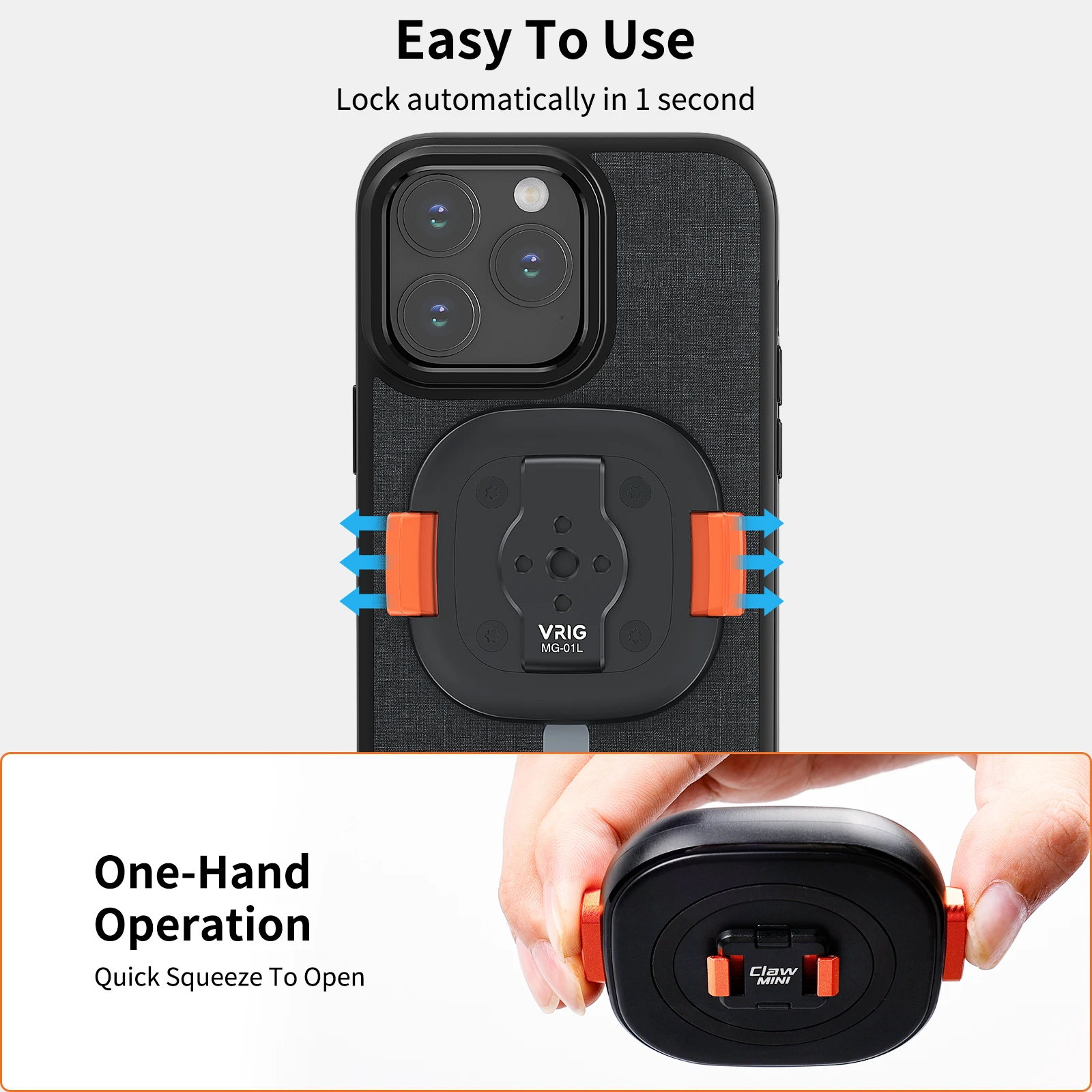 Vrig-soporte magnético de liberación rápida para teléfono, adaptador de trípode de 1/4 pulgadas con Magsafe para iPhone 15, 14, 13, 12 y Vlog - imagen 3