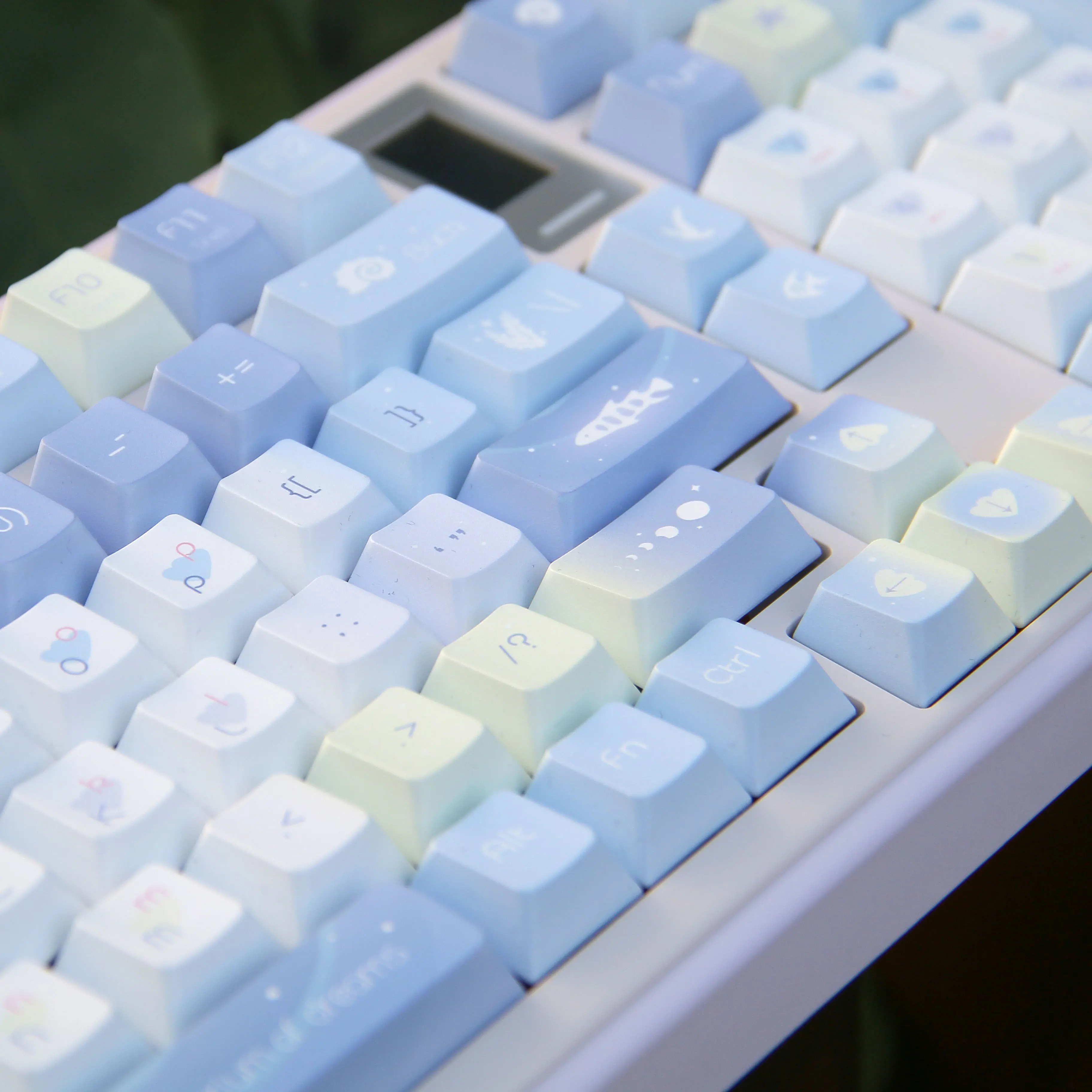 Aquarium of Dreams Blue Series Keycap PBT sublimación de cinco lados Cherry/QX3 Dolphin Whale Love Heart Element Fantasy Keycaps - imagen 2