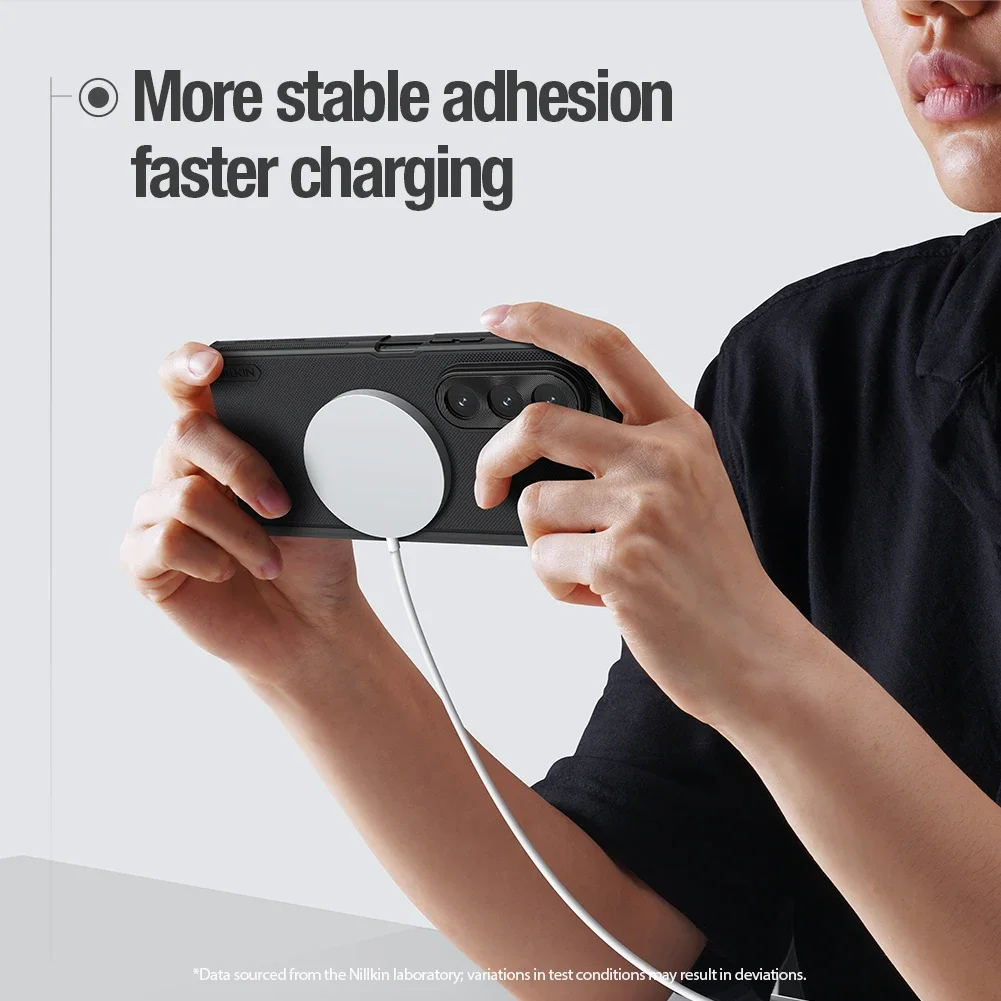 Nillkin para Samsung Galaxy Z Fold 7 5G funda súper esmerilada plegable magnética TPU + marco de PC protección completa de carga - imagen 5