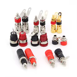 Postes Enlace Altavoz Chapados Oro – Conectores DIY Banana 4 mm
