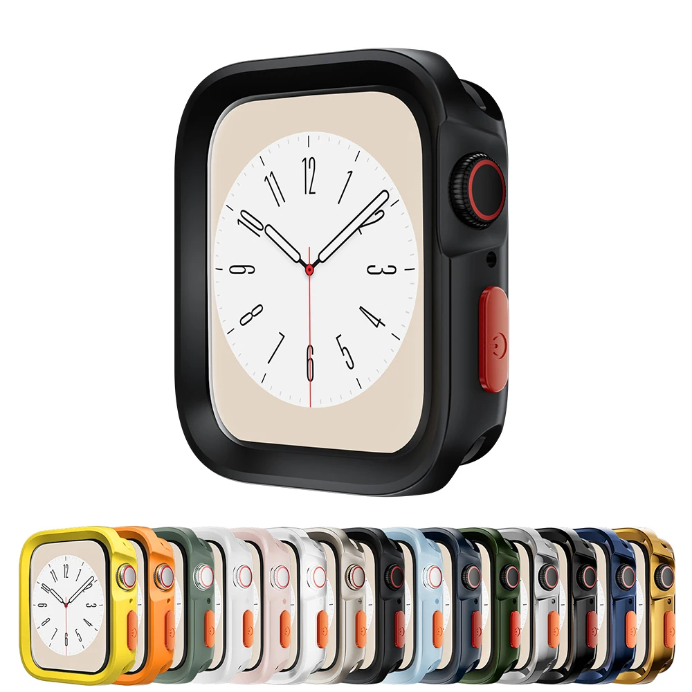 Funda TPU a prueba de golpes para Apple Watch, 49mm, 46mm, 42mm, 45mm, 41mm, 40mm, sin Protector de pantalla para iWatch 11 10 9 8 7 6 5 SE Ultra