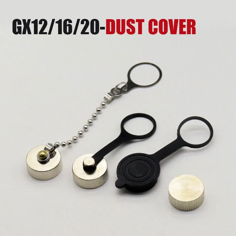 GX12 GX16 GX20 enchufe de aviación cubierta antipolvo Metal/plástico serie GX tapa de enchufe impermeable conector Circular funda protectora