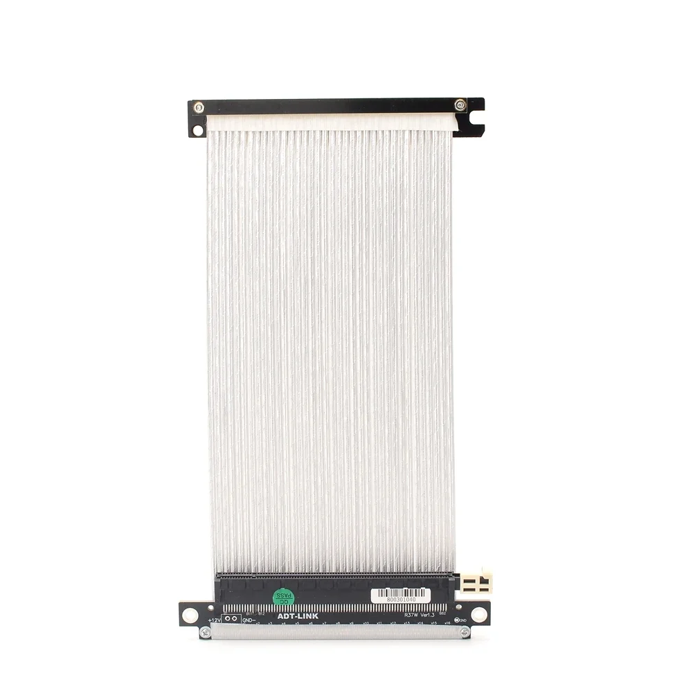 Cable de extensión de tarjeta gráfica PCI-E x16 4,0 3,0 doble inverso, velocidad completa estable Gen4/3 para chasis ITX A4, negro, plateado, R33UF-TU - imagen 3