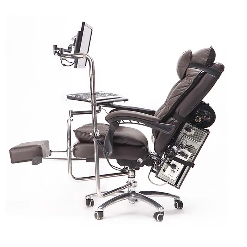 OK920 Soporte para Monitor de eje de silla de movimiento completo + soporte para teclado + abrazadera para brazo, soporte para codo y muñeca, alfombrilla para ratón para juegos y oficina - imagen 3