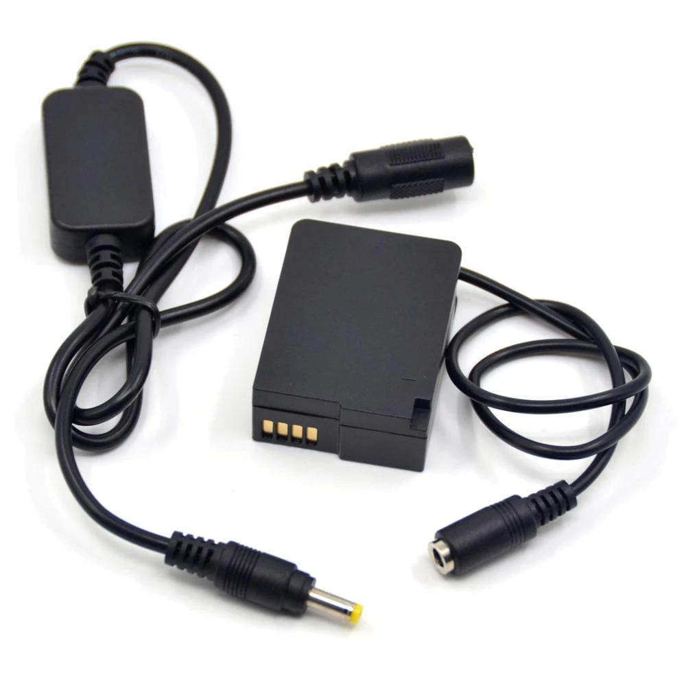 Cable de alimentación reductor de 12V-24V + batería simulada DMW-BLC12 DCC8 BLC12E para Panasonic Lumix GX8 FZ1000 FZ200 G7 G6 G5 GH2 GH2K GH2S - imagen 4