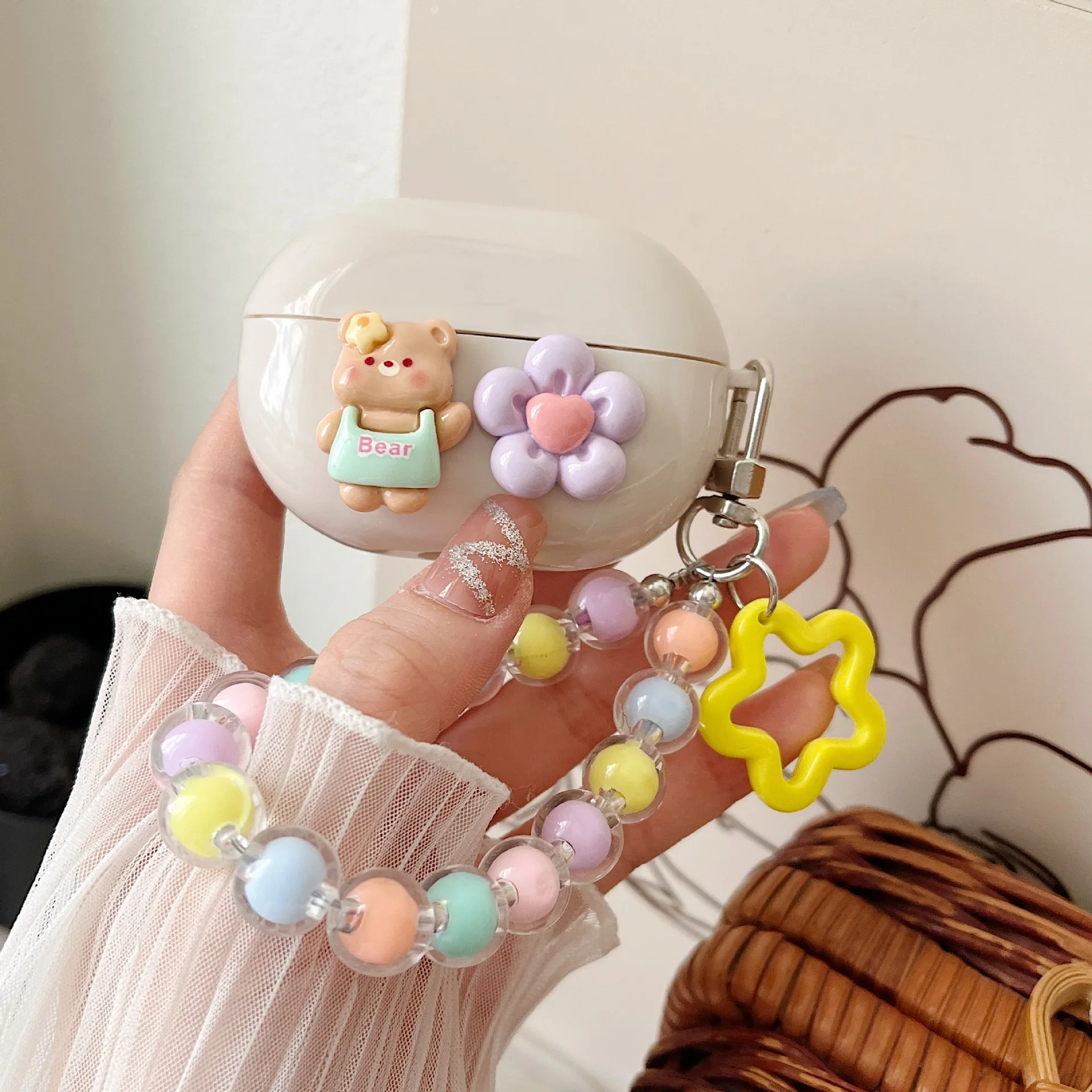 Funda para auriculares de dibujos animados con correa para Huawei Freebuds 5i 6i, funda suave de TPU para auriculares para Huawei Freebuds Pro 3 / Freebuds Pro4 - imagen 5