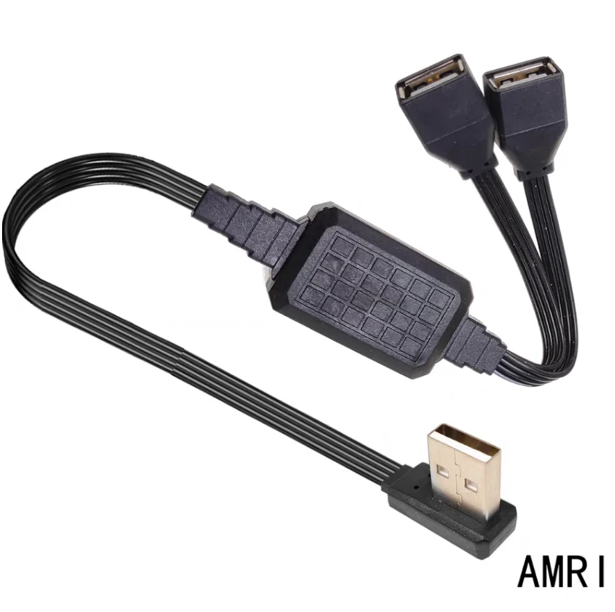 Datos duales USB 2.0 a 1 enchufe y 2 enchufes, alimentación y distribuidor, cable de carga USB, cable de extensión - imagen 3