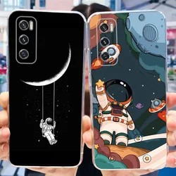 Funda Silicona TPU Transparente para Vivo Y70 – Diseño Astronauta