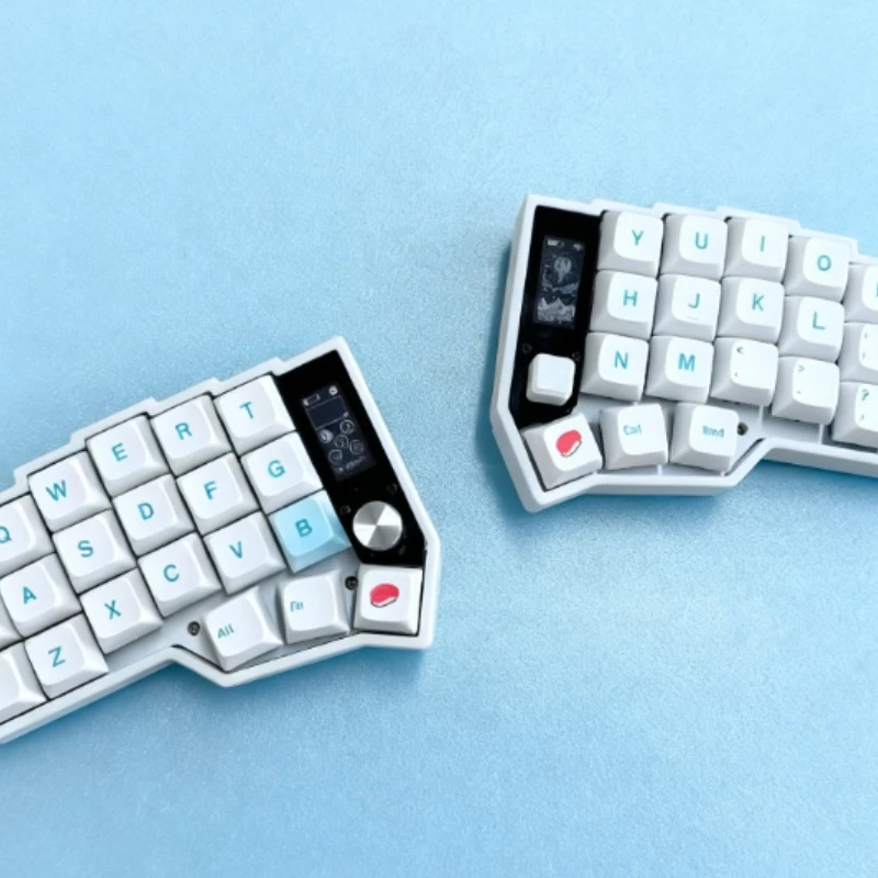 Teclado Corne Split con pantalla, modo doble personalizado, intercambio en caliente, Bluetooth, inalámbrico, compatible con teclado mecánico para juegos ZMK