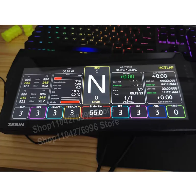 Tablero de carreras Sim Racing, pantalla de 10,3 pulgadas, tablero de visualización del volante para PC, pantalla de velocidad, coche para Thrustmaster SIMAGIC - imagen 3