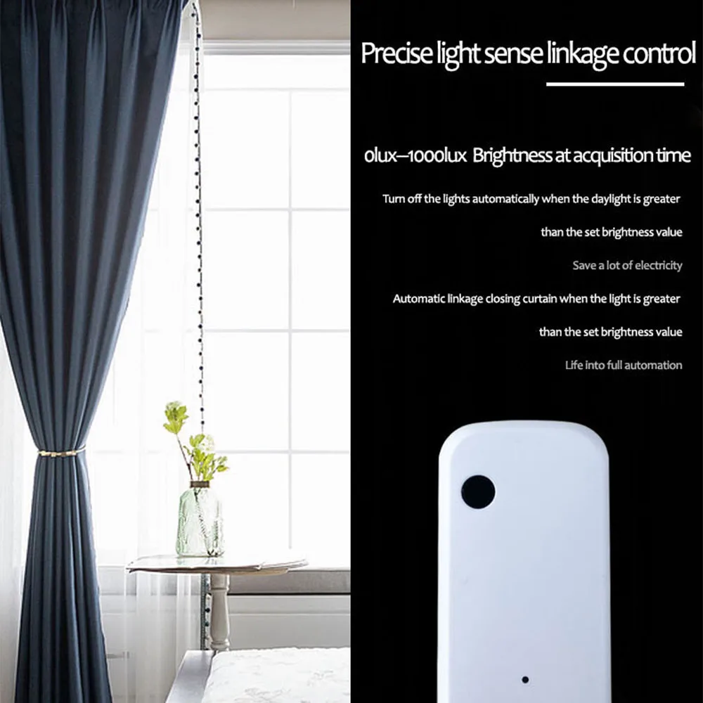 Tuya WiFi inteligente/ZigBee Sensor de luz iluminación Detector de brillo automatización actualización en tiempo Real funciona con Smart Life - imagen 3