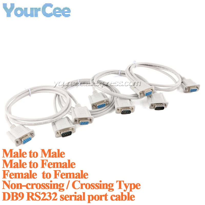 Nuevo Cable de módem nulo serie DB9F a DB9F hembra a hembra conector DB9 RS232 a RS-232 diseño de aislamiento HDPE estándar UL