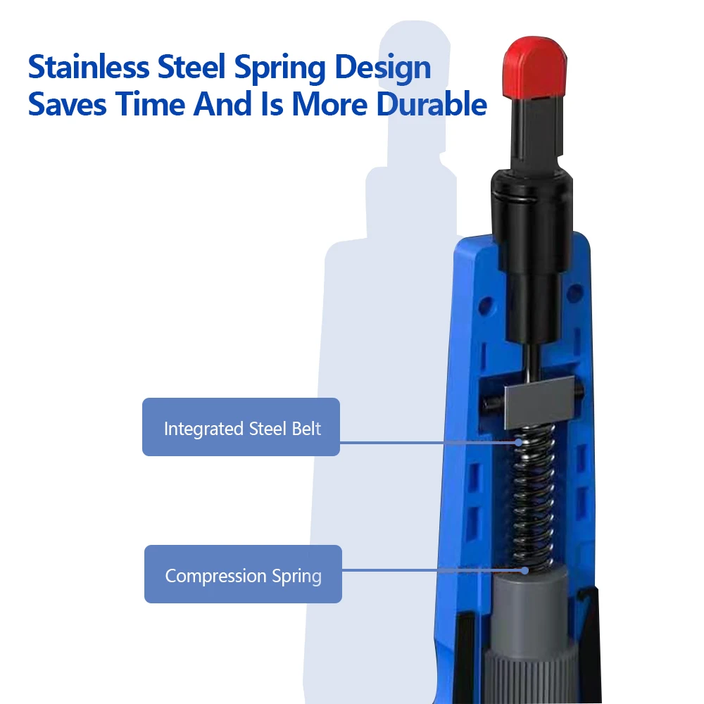 Herramienta de punzonado HOOLNX, herramienta de cable de red multifunción tipo 110, herramientas de inserción de terminales de impacto telefónico para RJ45 RJ11 - imagen 3