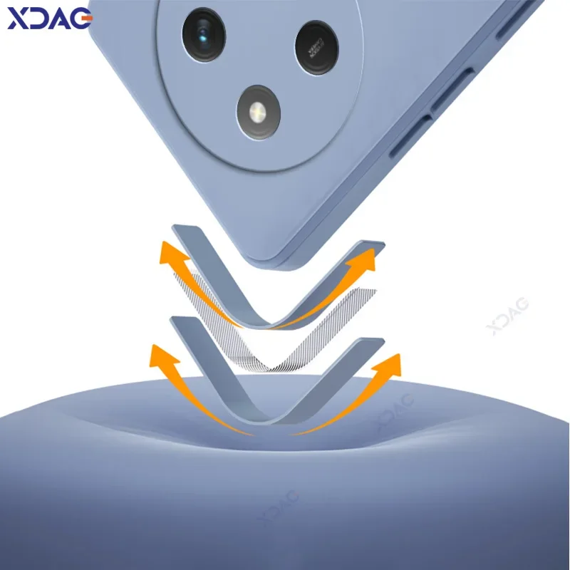 Funda de teléfono de doble revestimiento de lujo para Honor X9C 5G 6,78 "antiarañazos HonorX9C 360 bolsa de silicona líquida cuadrada suave impermeable - imagen 4