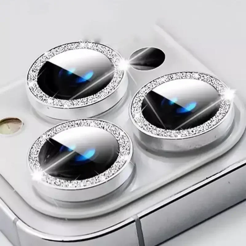 2-3 Uds pegatina de Flash para Iphone 16 15 Pro Max película de lente 14pro anillo de lente más tapa de lente templada de cámara 13 Mini Control de polvo 12 - imagen 4