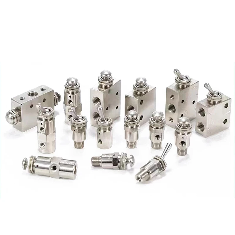 Válvula mecánica neumática de aire, interruptor de botón de palanca de 2 posiciones y 5 vías, TAC2-41V, 31V, 41P, 31P, 41PP, TAC-4V, 4P, 3P, 3V, TV-3S