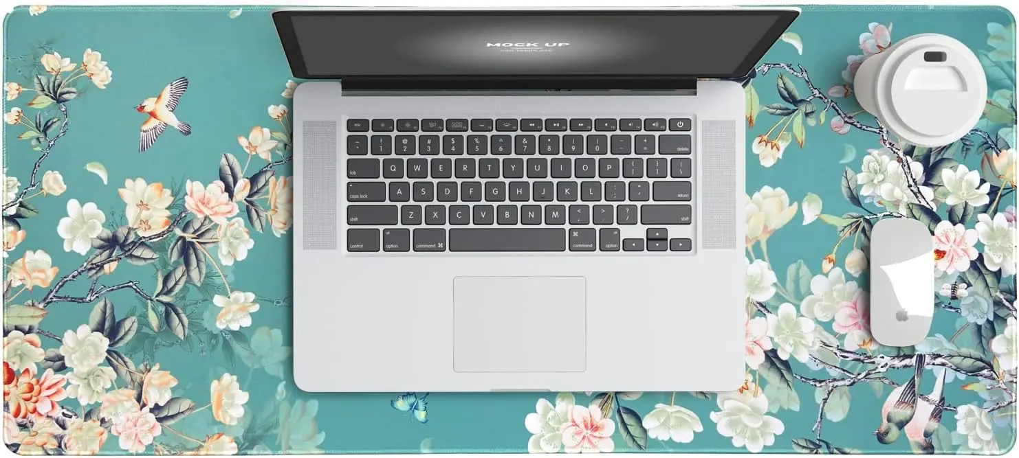 Alfombrilla de ratón Extra grande de 900x400MM, alfombrilla de ratón de escritorio para juegos Floral tradicional chino, alfombrilla de ratón de escritorio para teclado XXL para ordenador portátil - imagen 2