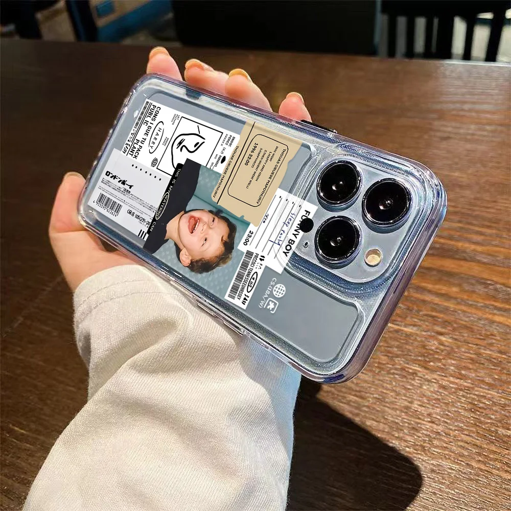 Funda de teléfono con etiqueta de moda para iPhone 11, 13, 15, 14, 12 Pro Max XR X XS 7, 8 Plus SE 2020 15promax 13promax, Funda transparente de TPU suave - imagen 5