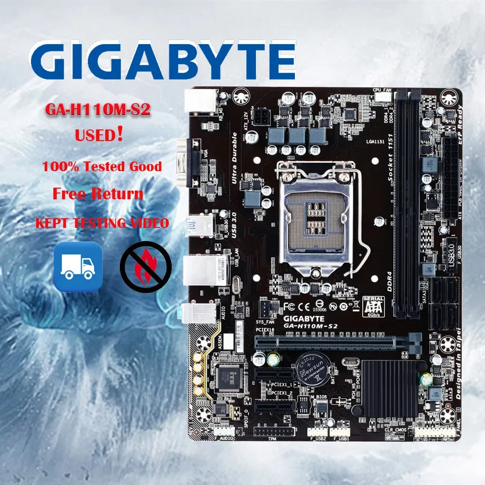 Placa base GIGABYTE GA-H110M-S2 H110 LGA 1151 i3 i5 i7 DDR4 32G